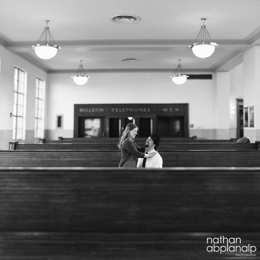 Couple in a NC Train Station