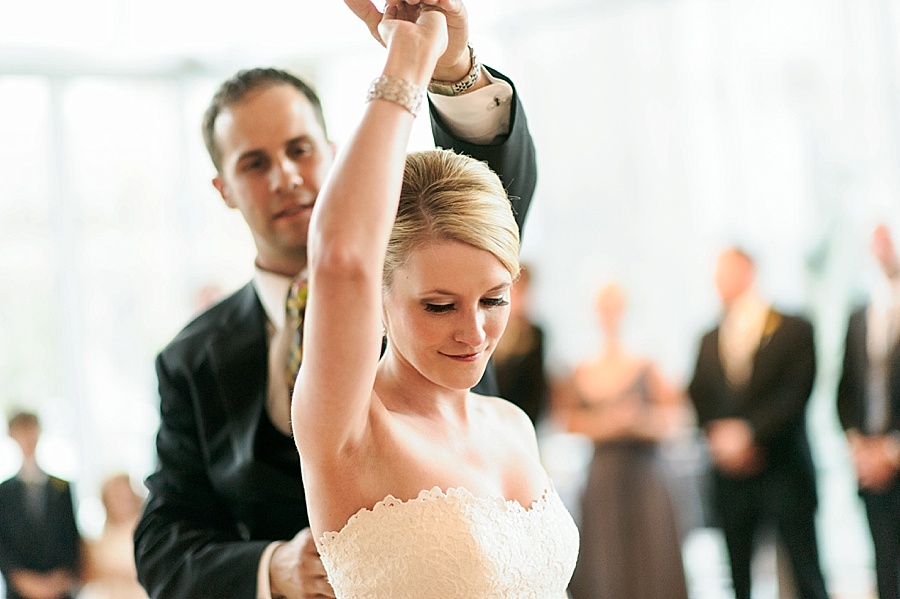 Bride and Groom Dancing at Foundations for the Carolinas