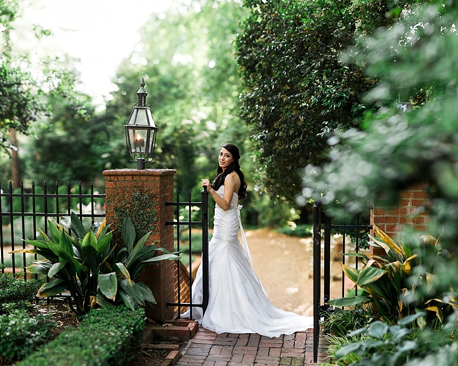 Bride at the Duke Mansion in Charlotte NC