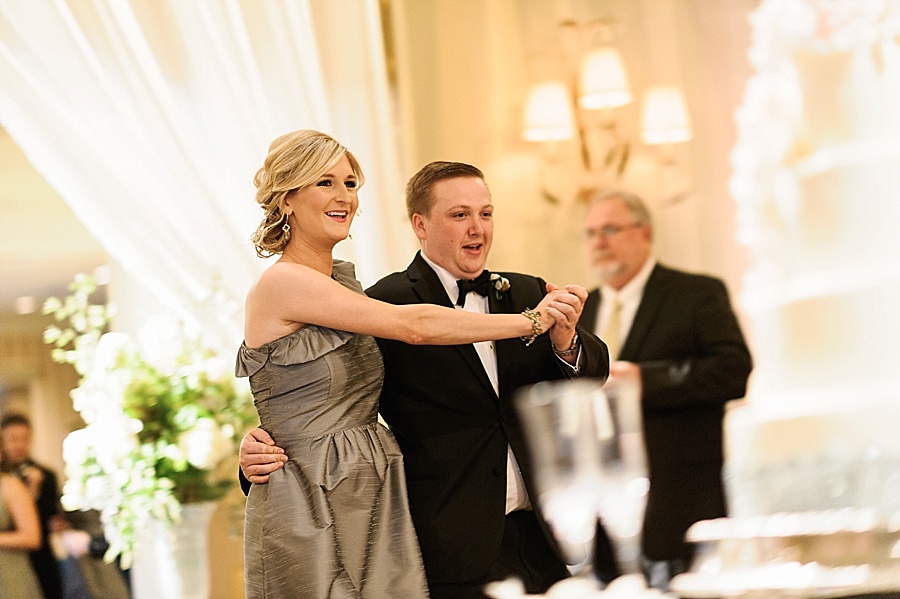 Wedding Party enter the reception at the Carmel Country Club in Charlotte NC