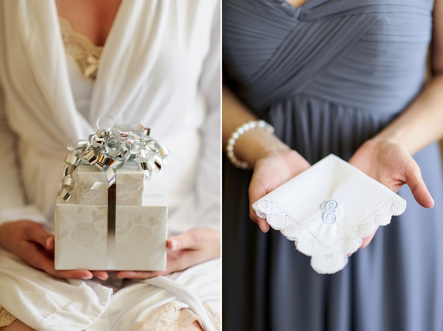 Bride's handkerchief at First United Methodist Church in Charlotte NC