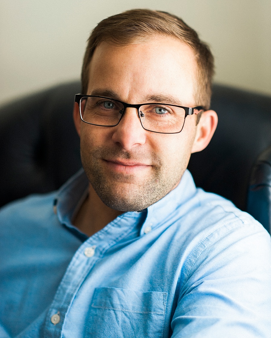 Portrait of a father in his home in Charlotte nC