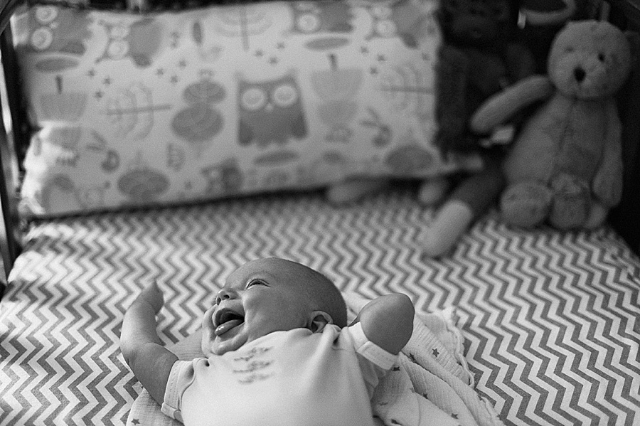 A baby in her crib in Charlotte NC
