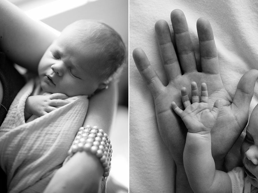 Newborn session of baby girl in Charlotte NC