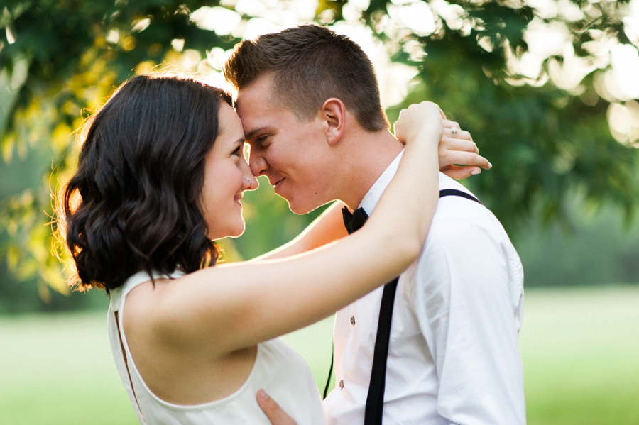 Man and woman touching foreheads in Charlotte NC