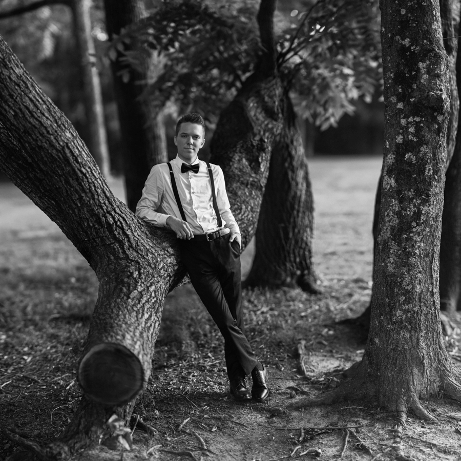 Man sitting in tree in Charlotte NC