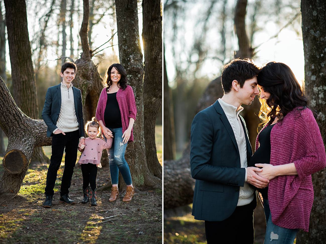 man and woman with their child and man and woman embracing at Westminster Park, Rock Hill, SC